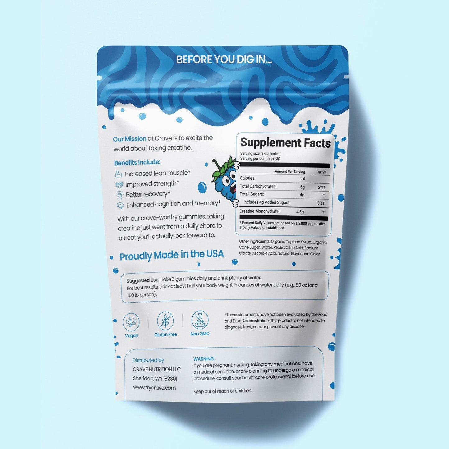 Crave Creatine Monohydrate Gummies